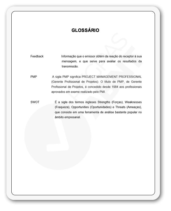 Modelo de Glossário