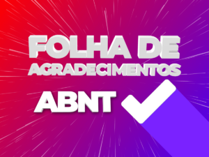 Folha de agradecimentos