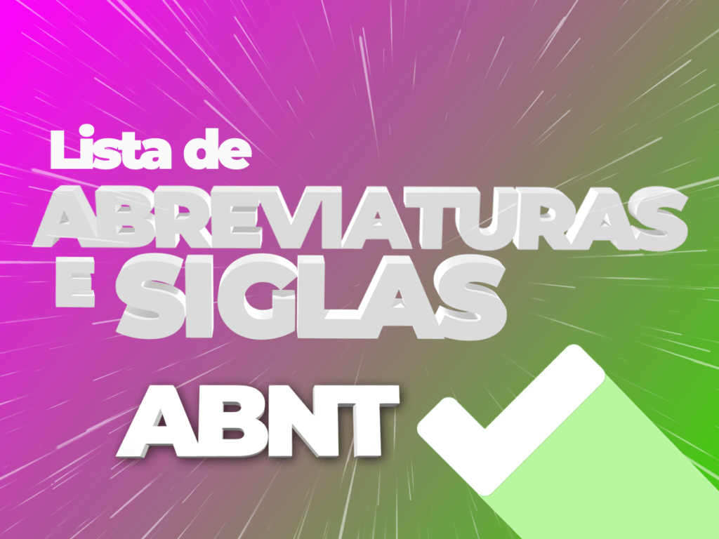 Lista de abreviaturas e siglas