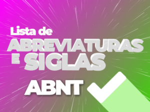 Lista de abreviaturas e siglas